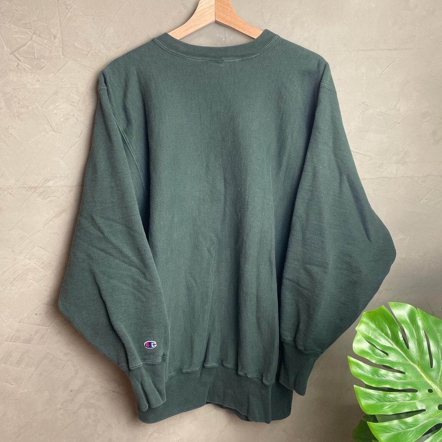 Champion Reverse Weave 90s Vintage Green Blank Crewneck 2XL