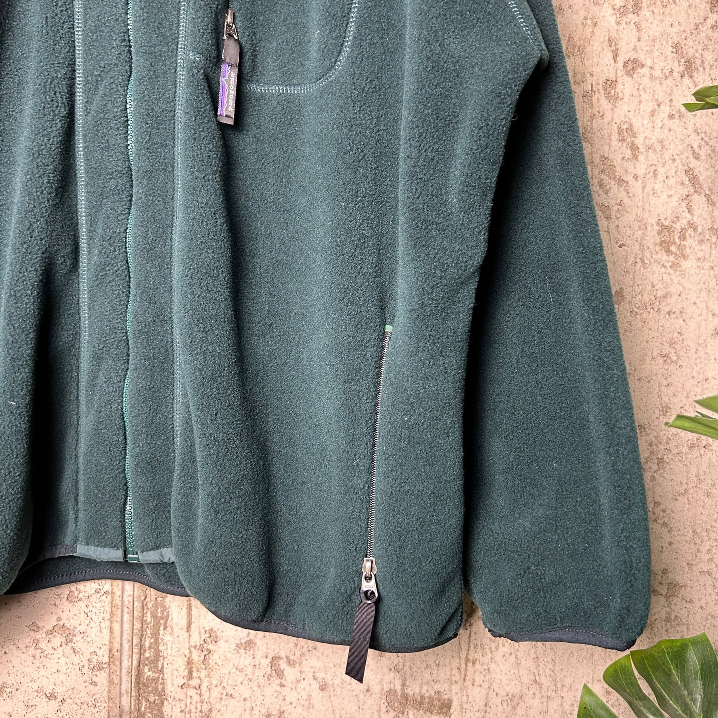 2XL 1996 Patagonia Synchilla Forest Green Zip Up Fleece