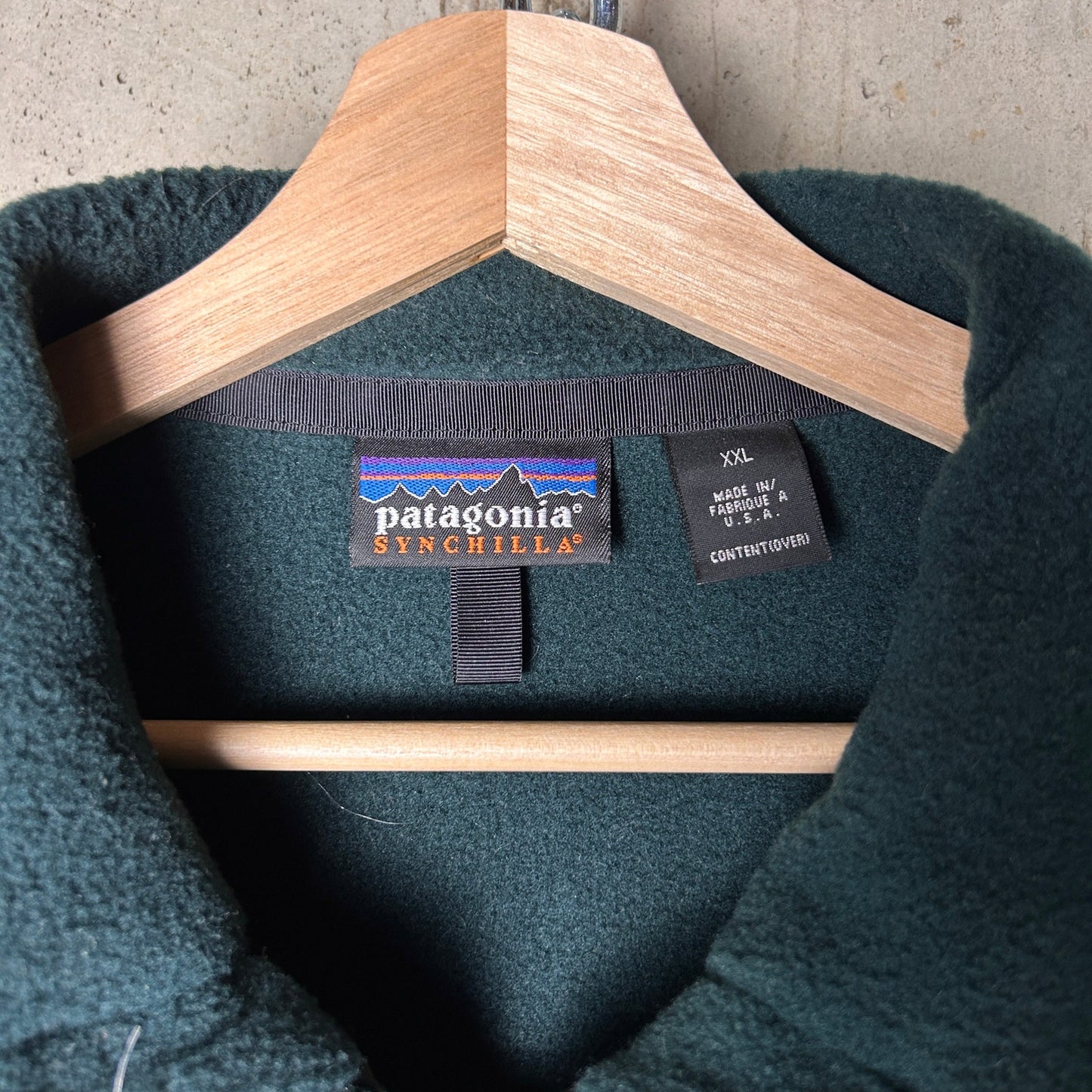 2XL 1996 Patagonia Synchilla Forest Green Zip Up Fleece