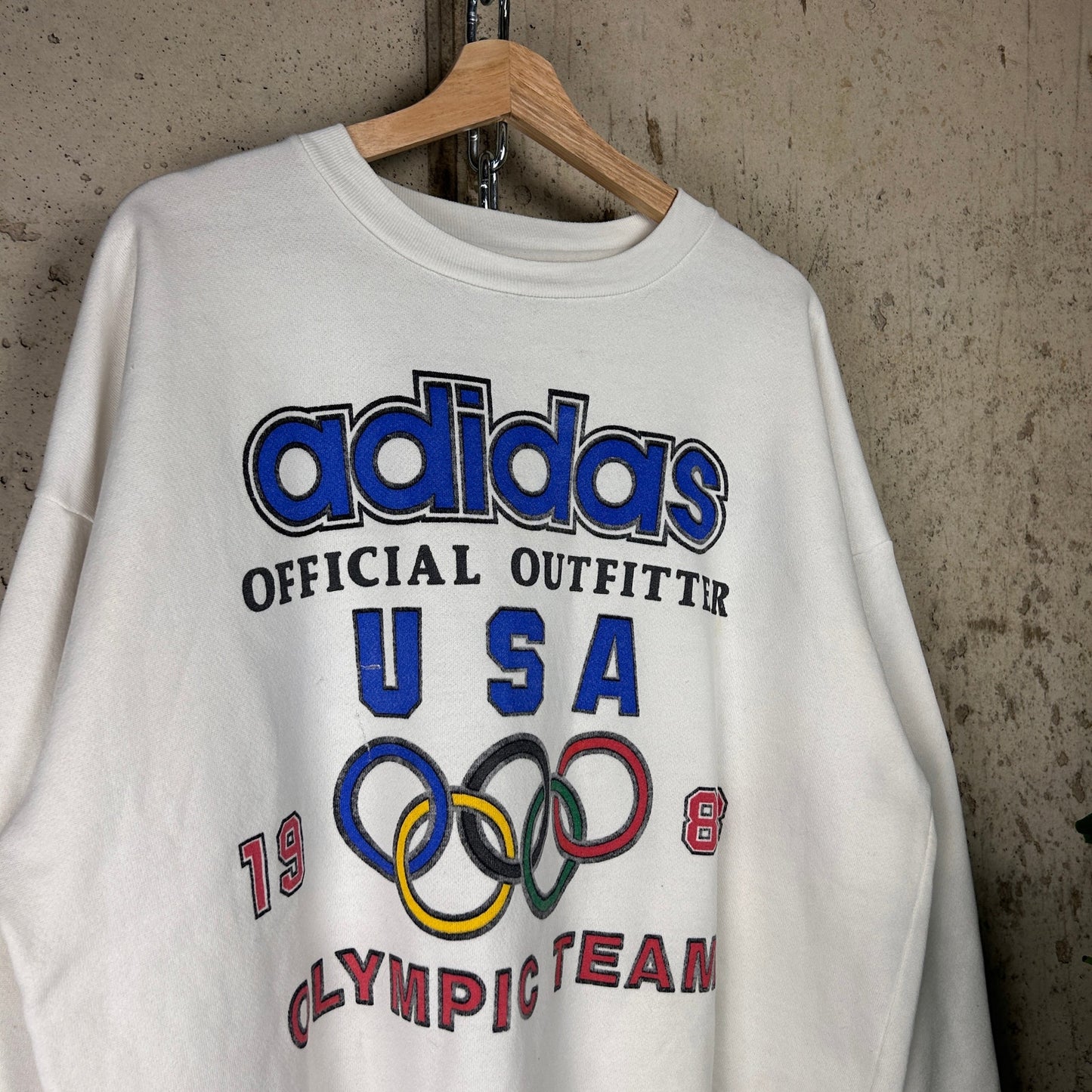 USA Olympics 1988 Adidas Silver Tag Official Crewneck XL