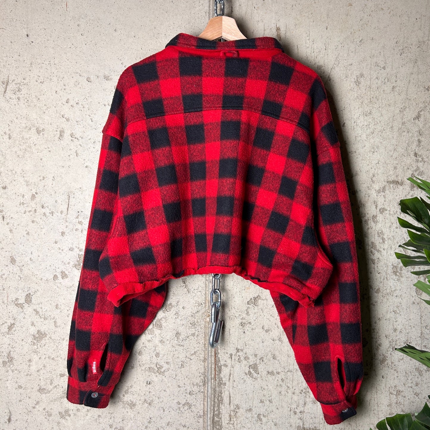 XL Super Cropped DIY Marlboro Reversible Flannel Fleece