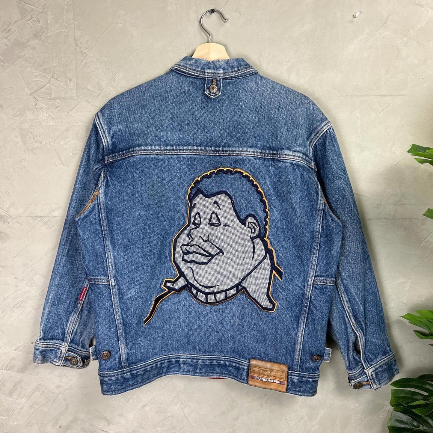 Platinum Fubu Fat Albert Denim Y2k Jacket Large 2000s
