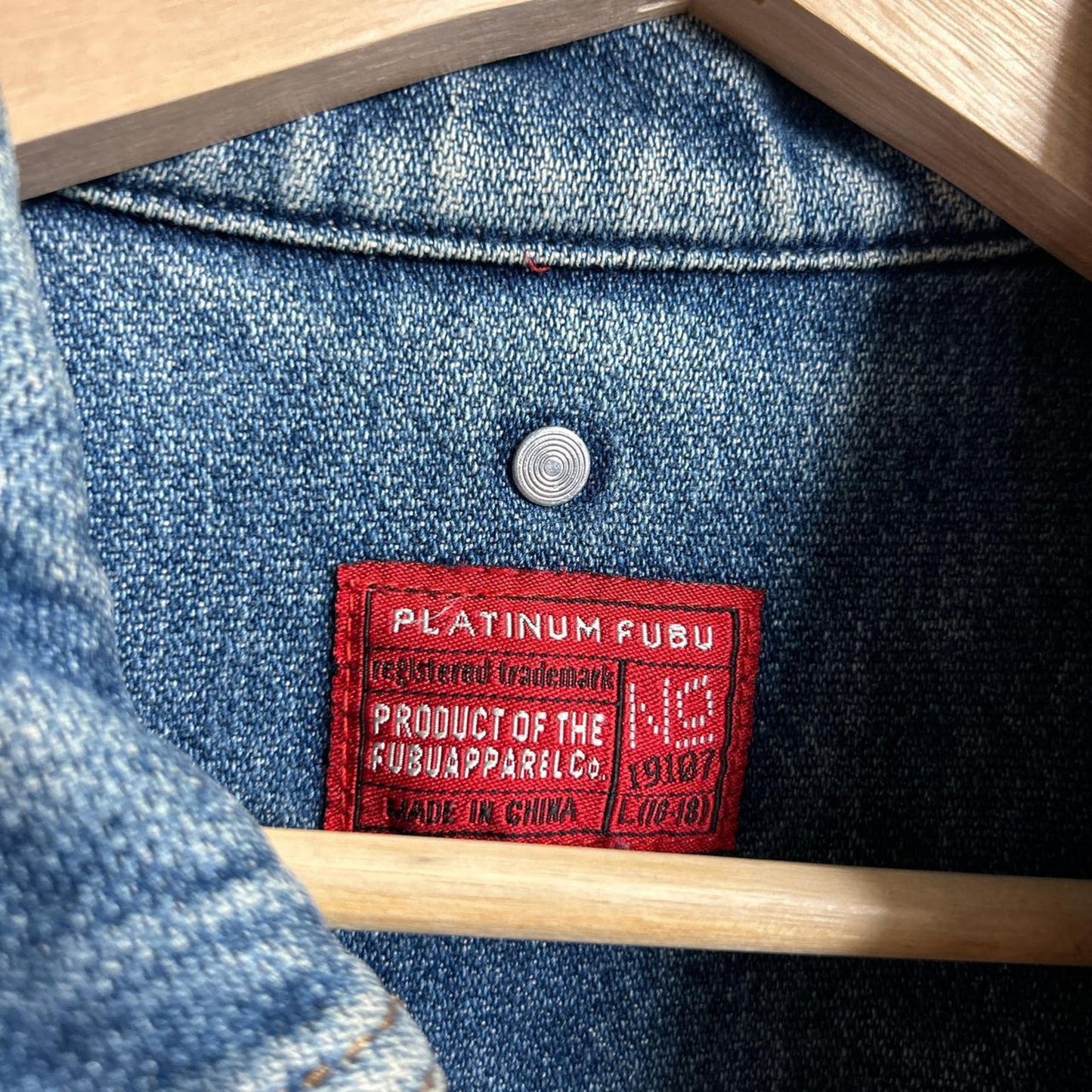 Platinum Fubu Fat Albert Denim Y2k Jacket Large 2000s
