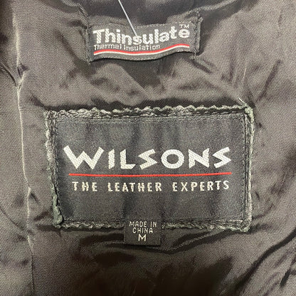 M Wilsons Thinsulate Black Leather jacket with Detachable Lining