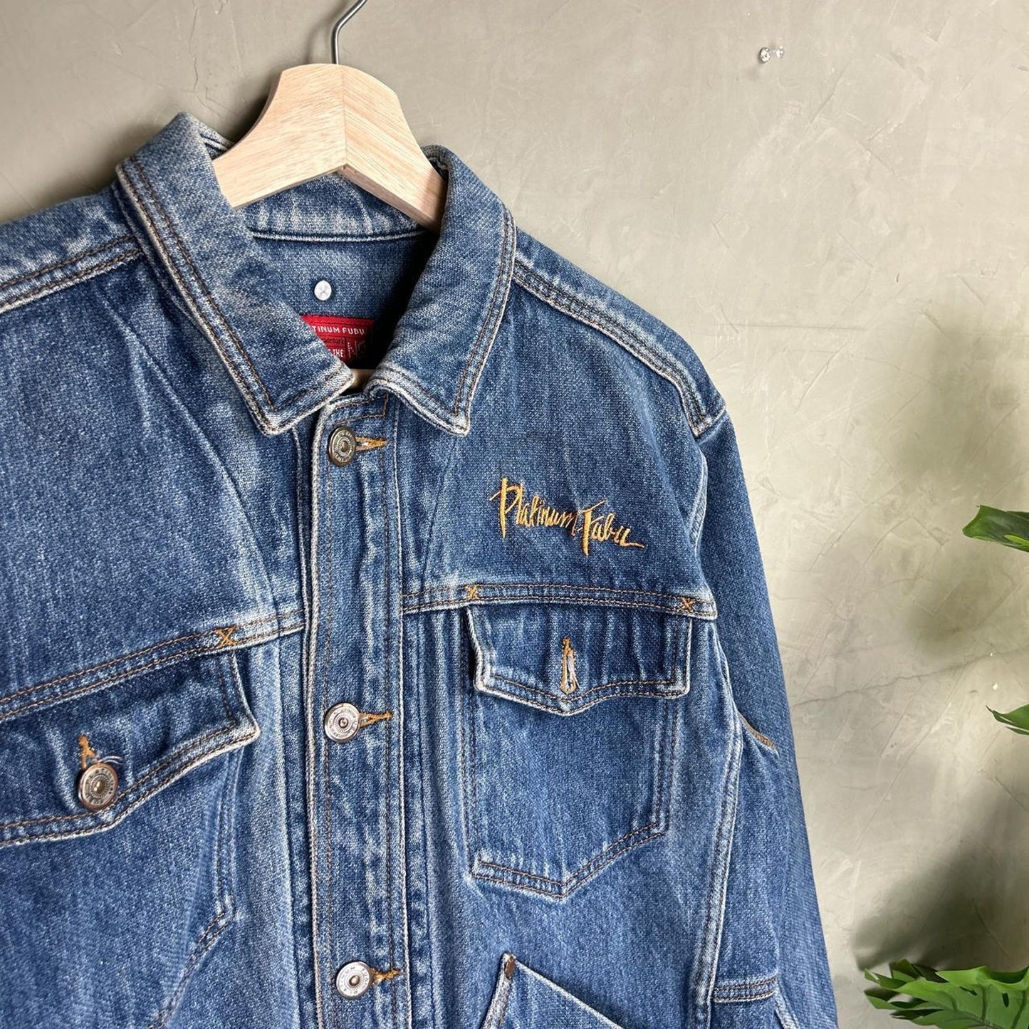 Platinum Fubu Fat Albert Denim Y2k Jacket Large 2000s