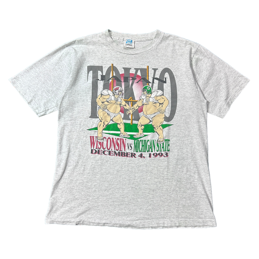 L 1993 Wisconsin vs MSU Tokyo Japan Tee