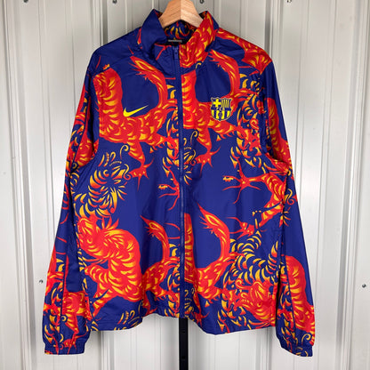 Nike FC Barcelona Crazy AOP Soccer Football Large Track Jacket