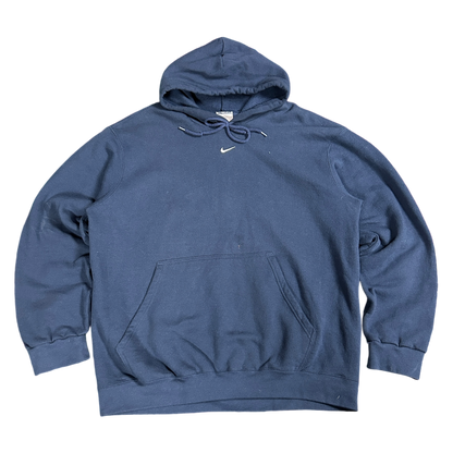 L 2000s Nike Grey Tag Center Swoosh Hoodie