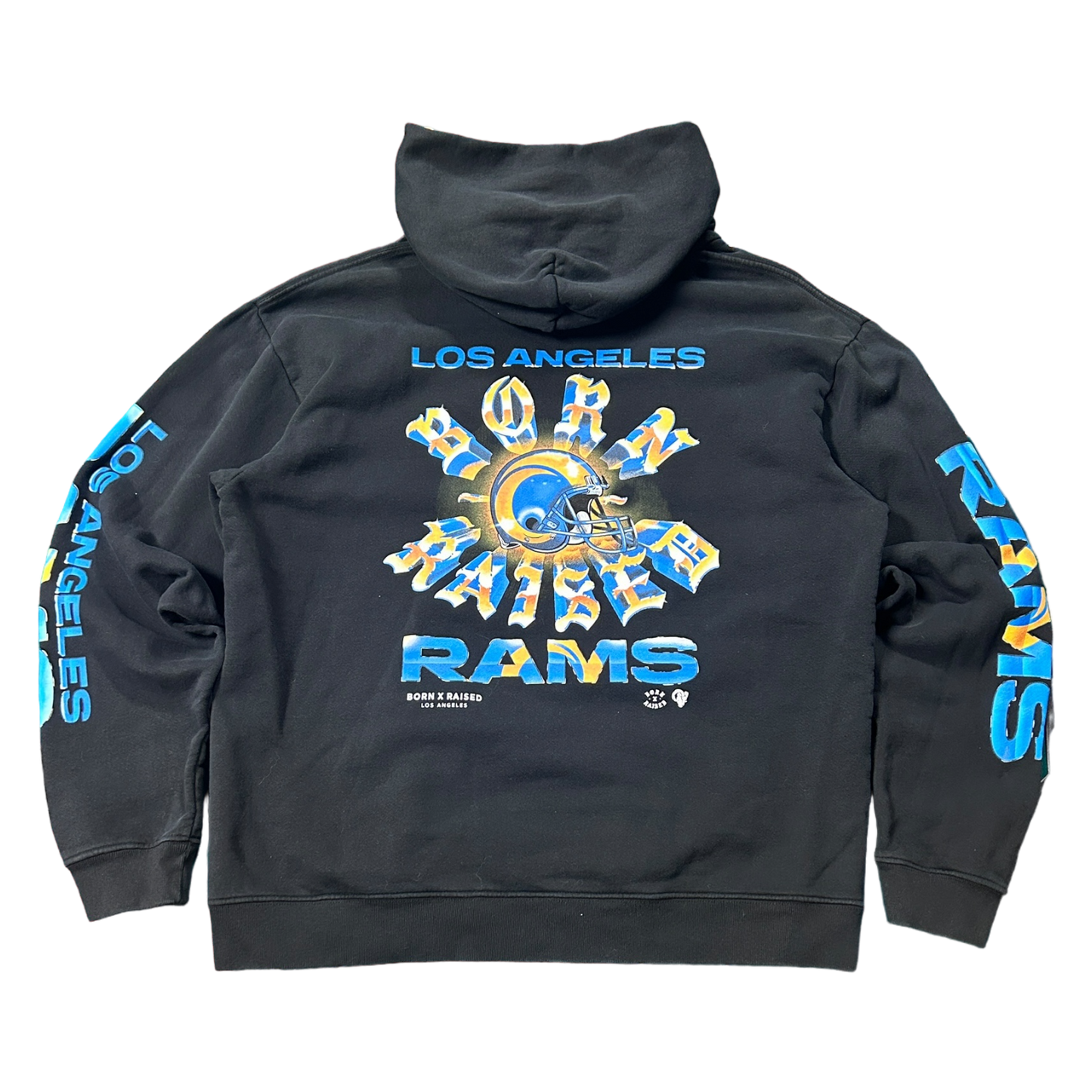 XL Modern Born x Raised LA Rams Hoodie