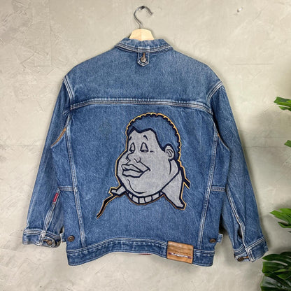 Platinum Fubu Fat Albert Denim Y2k Jacket Large 2000s