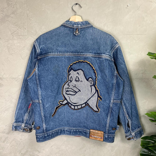 Platinum Fubu Fat Albert Denim Y2k Jacket Large 2000s