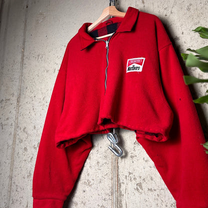 XL Super Cropped DIY Marlboro Reversible Flannel Fleece