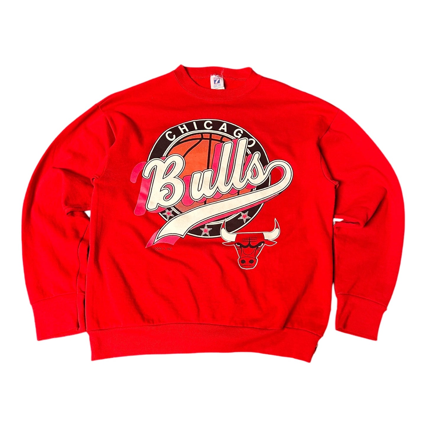 L 90s Bulls Logo 7 Crewneck