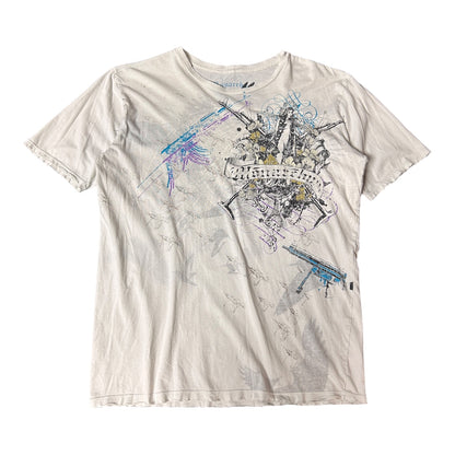 L Y2K Monarch “Affliction-Style” Double Sided Tee