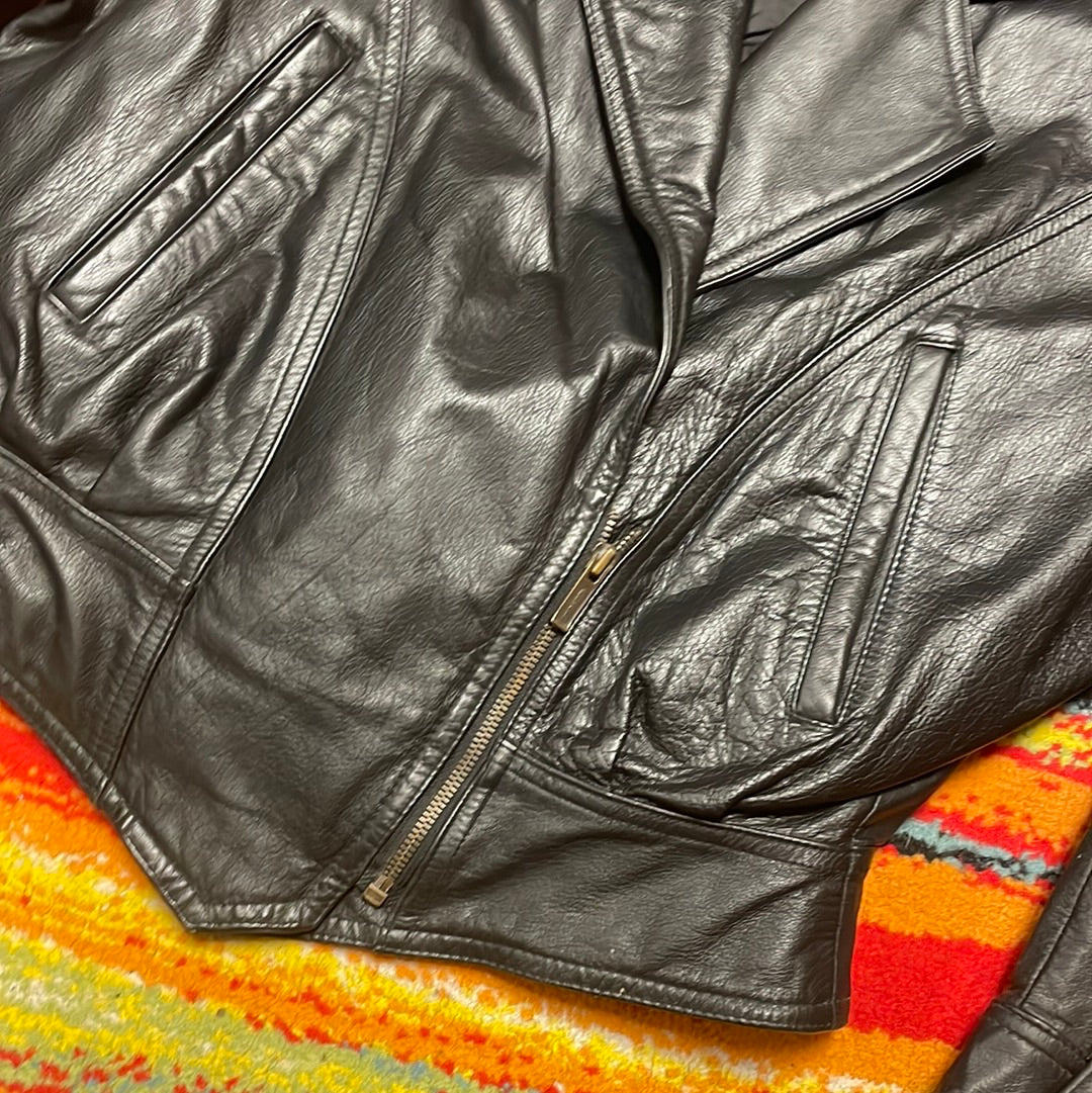 M Wilsons Thinsulate Black Leather jacket with Detachable Lining