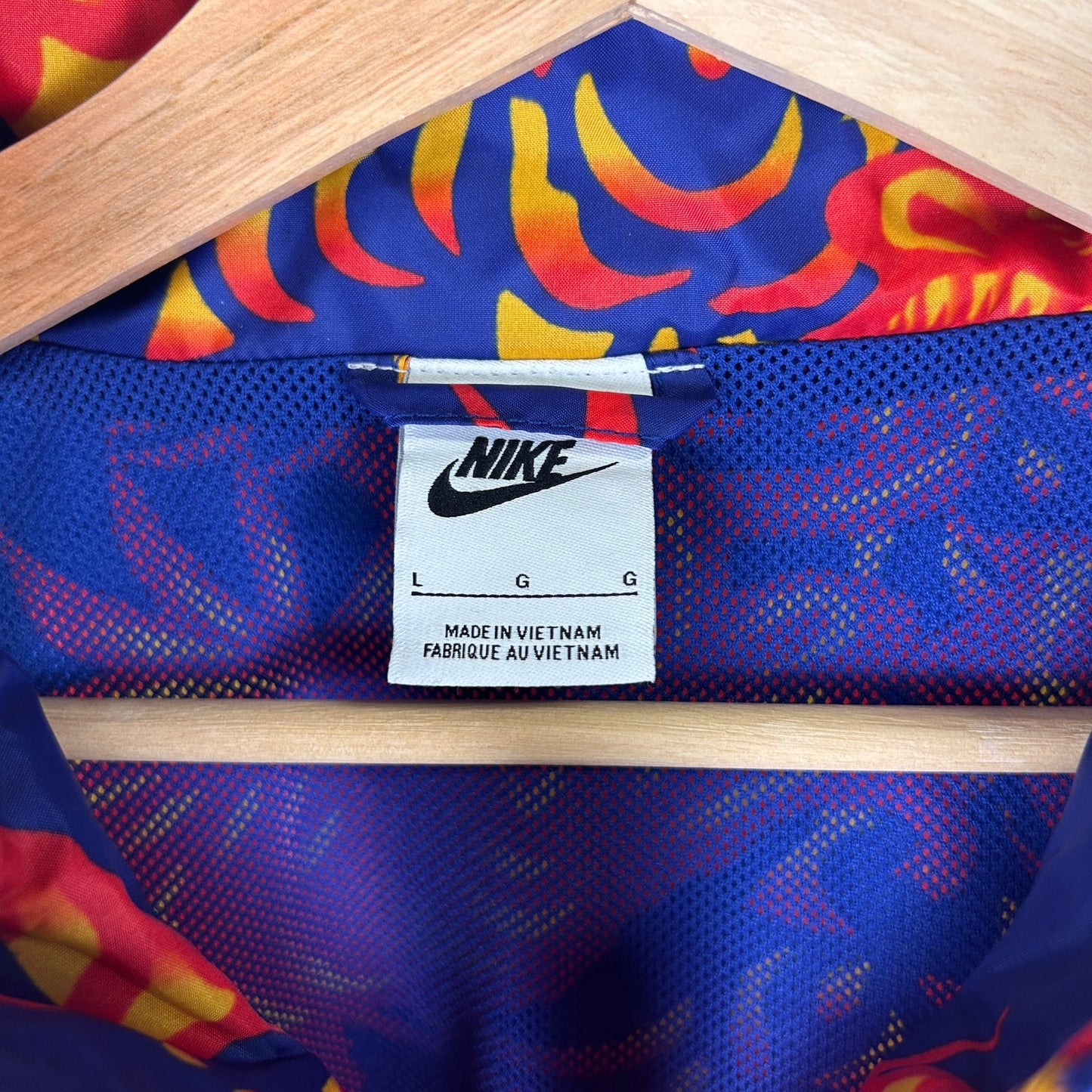 Nike FC Barcelona Crazy AOP Soccer Football Large Track Jacket