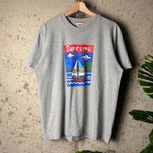 Supreme Sailboat Heather Gray Art Tee M SS20